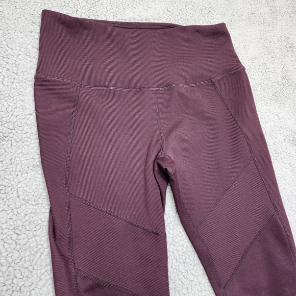 Zella Moto Ribbed High Waist Ankle Crop Leggings Size Medium - Picture 7 of 14
